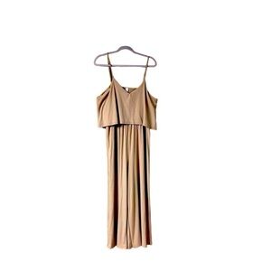 Zenana size XL tan spaghetti strapped jumpsuit